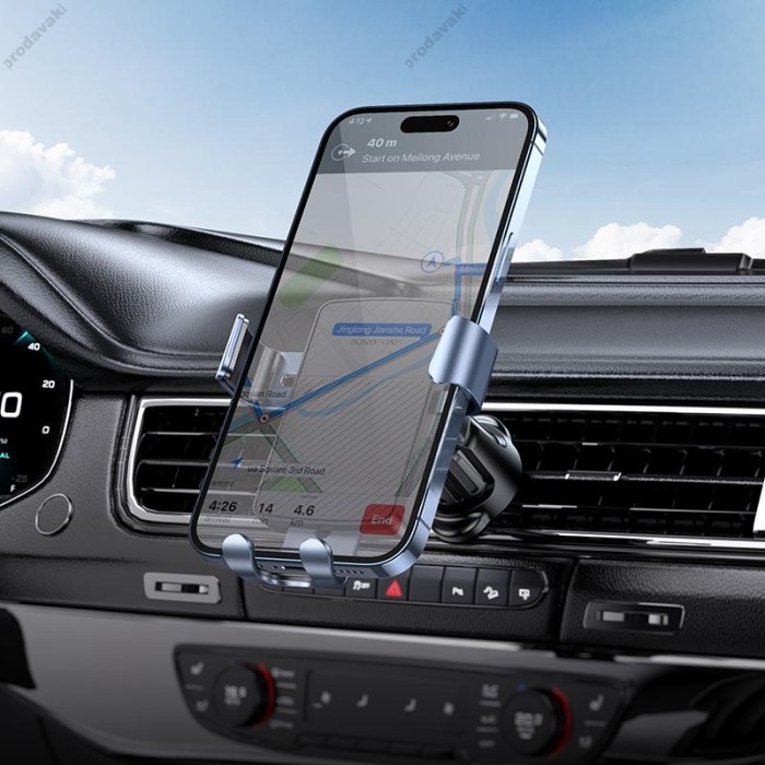 Автомобільний тримач BOROFONE BH118 Refined gravity car holder (air outlet) Black